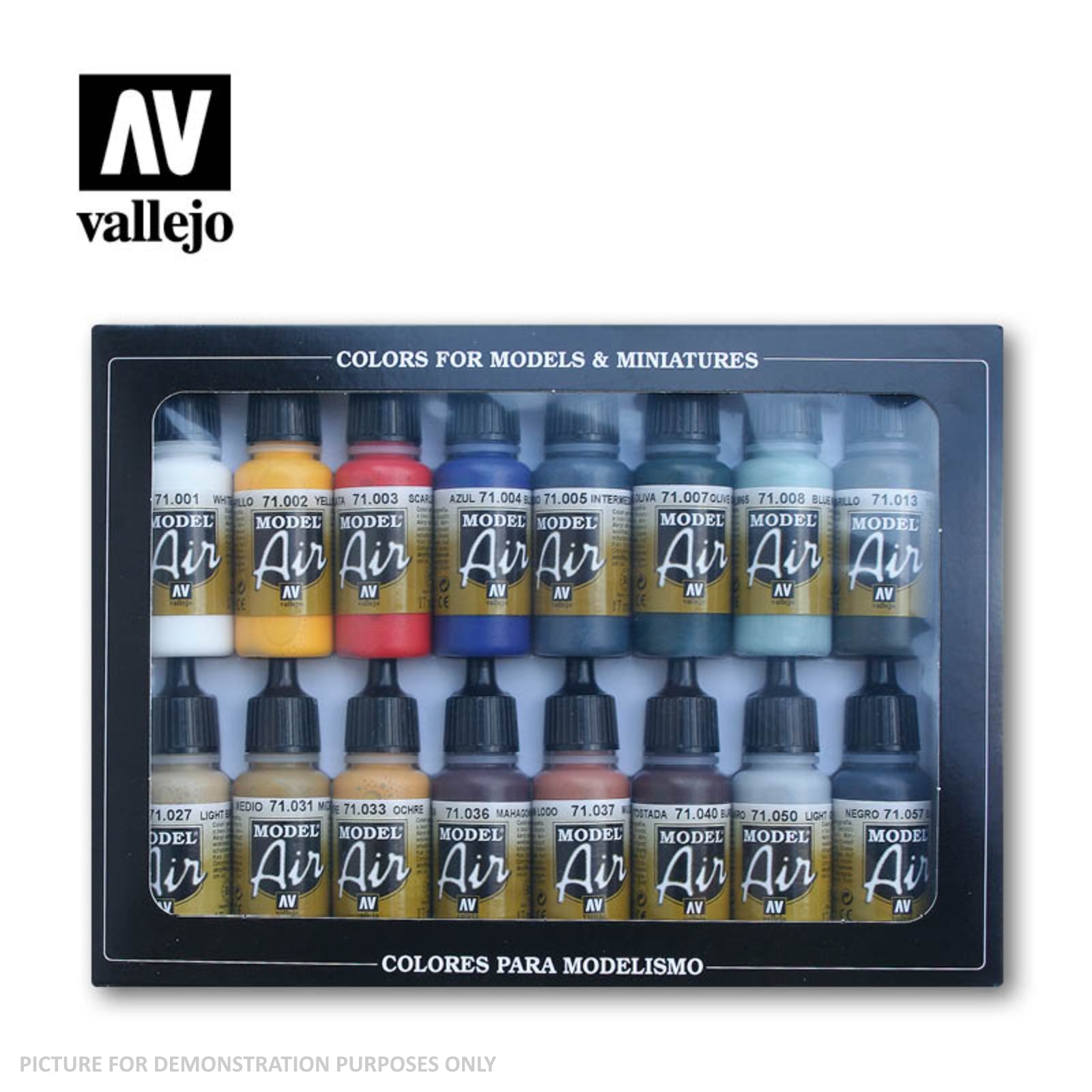Vallejo Model Air - Basic Colour Pack 16 Colour Set